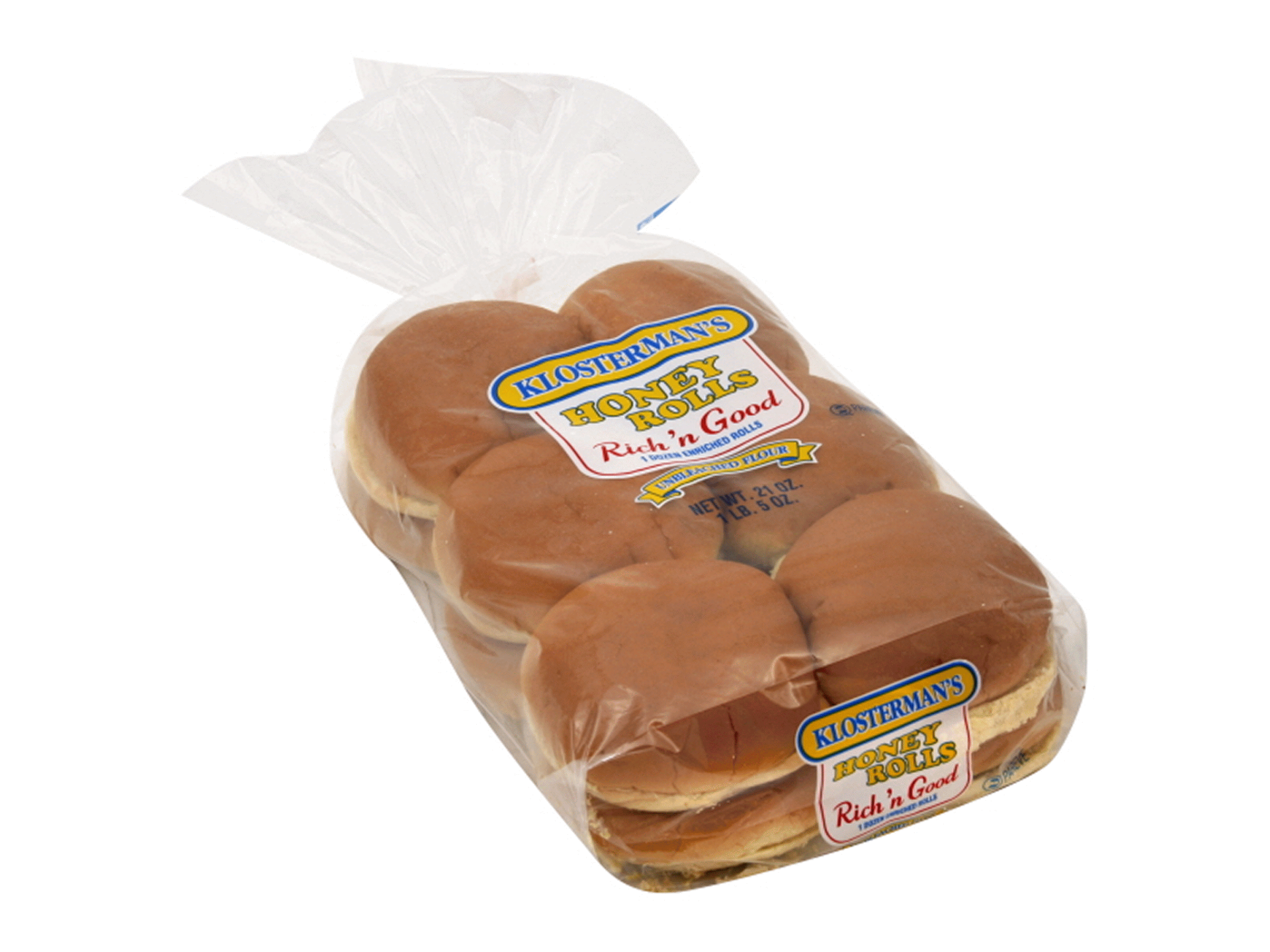 slide 1 of 1, Klosterman Honey Hamburger Buns, 15 oz