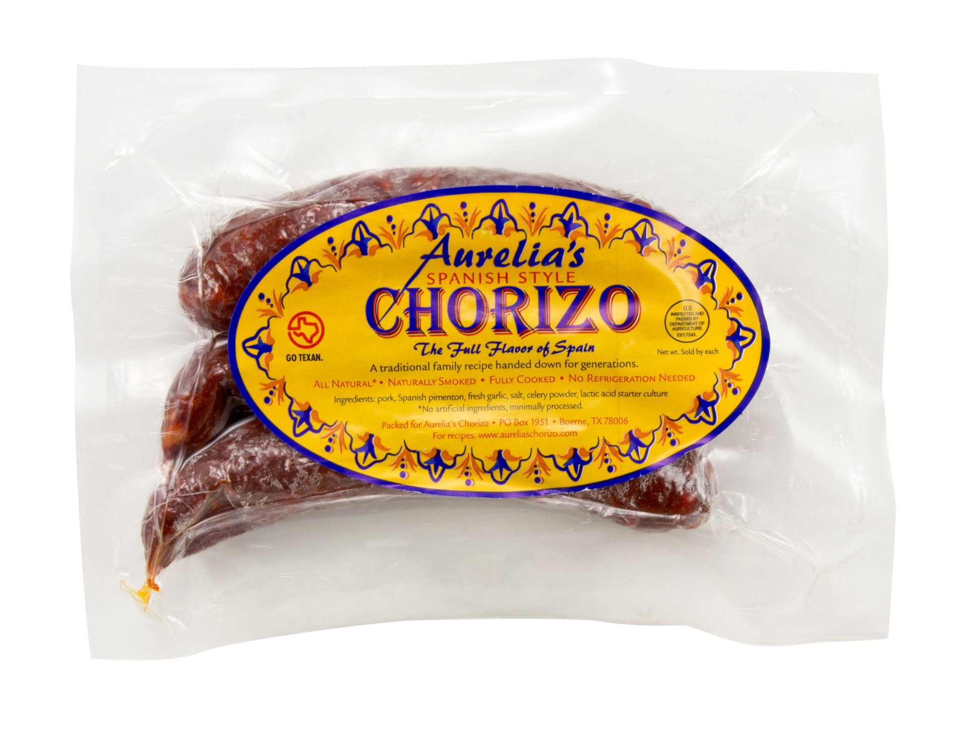 slide 1 of 1, Aurelia's Spanish Style Chorizo, 8 oz
