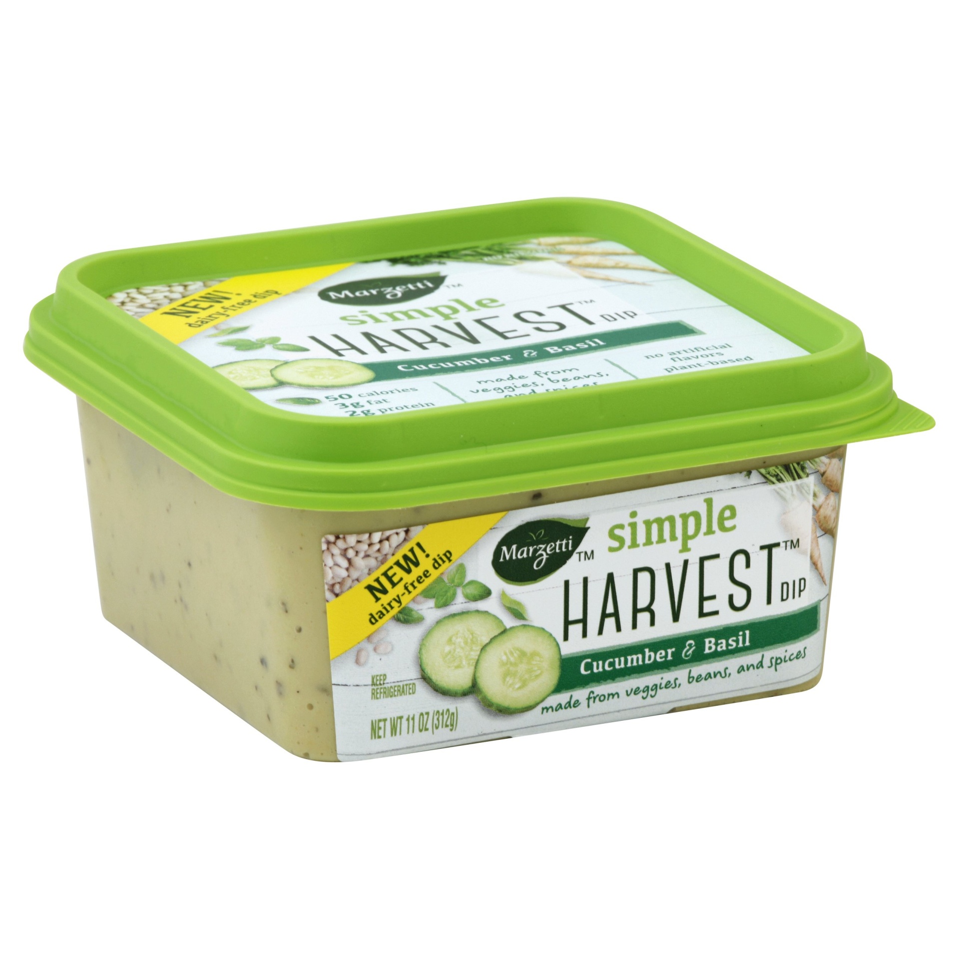 slide 1 of 1, Marzetti Simple Harvest Cucumber & Basil Dip, 11 oz