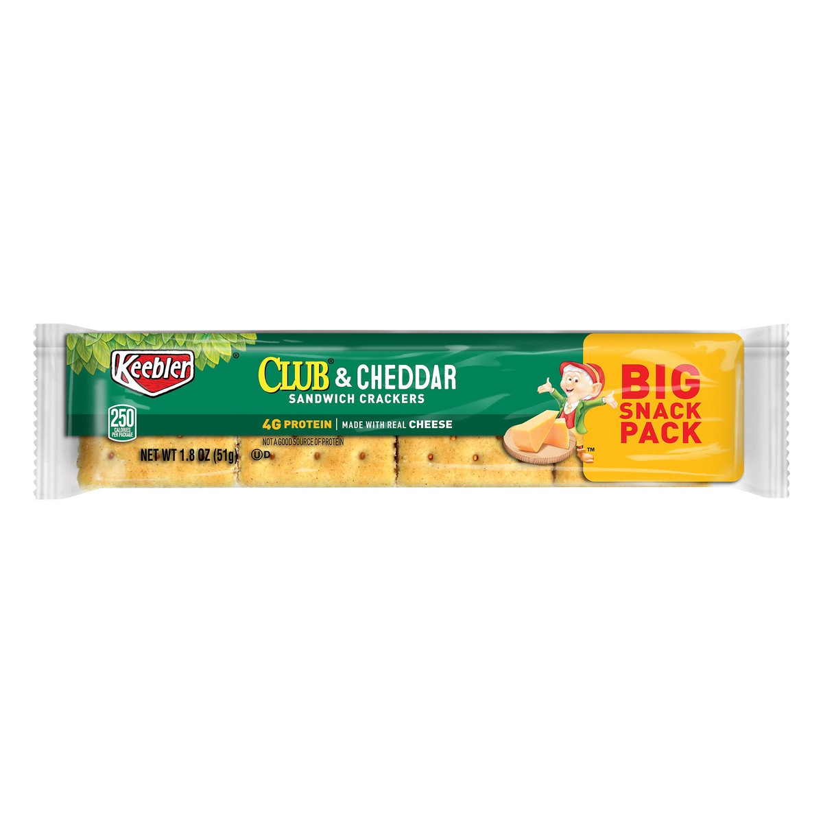 slide 4 of 6, Keebler Big Snack Pack Club & Cheddar Sandwich Crackers 1.8 oz, 1.8 oz