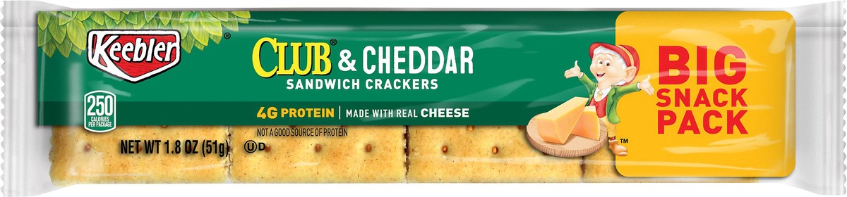 slide 1 of 6, Keebler Big Snack Pack Club & Cheddar Sandwich Crackers 1.8 oz, 1.8 oz