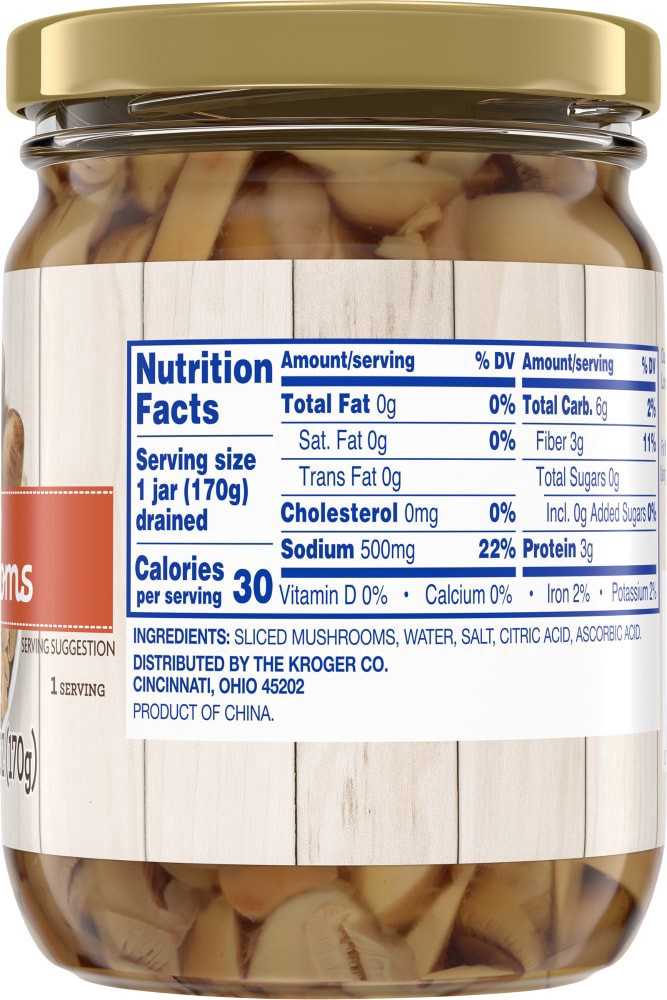 slide 4 of 4, Kroger Sliced Mushrooms, 6 oz