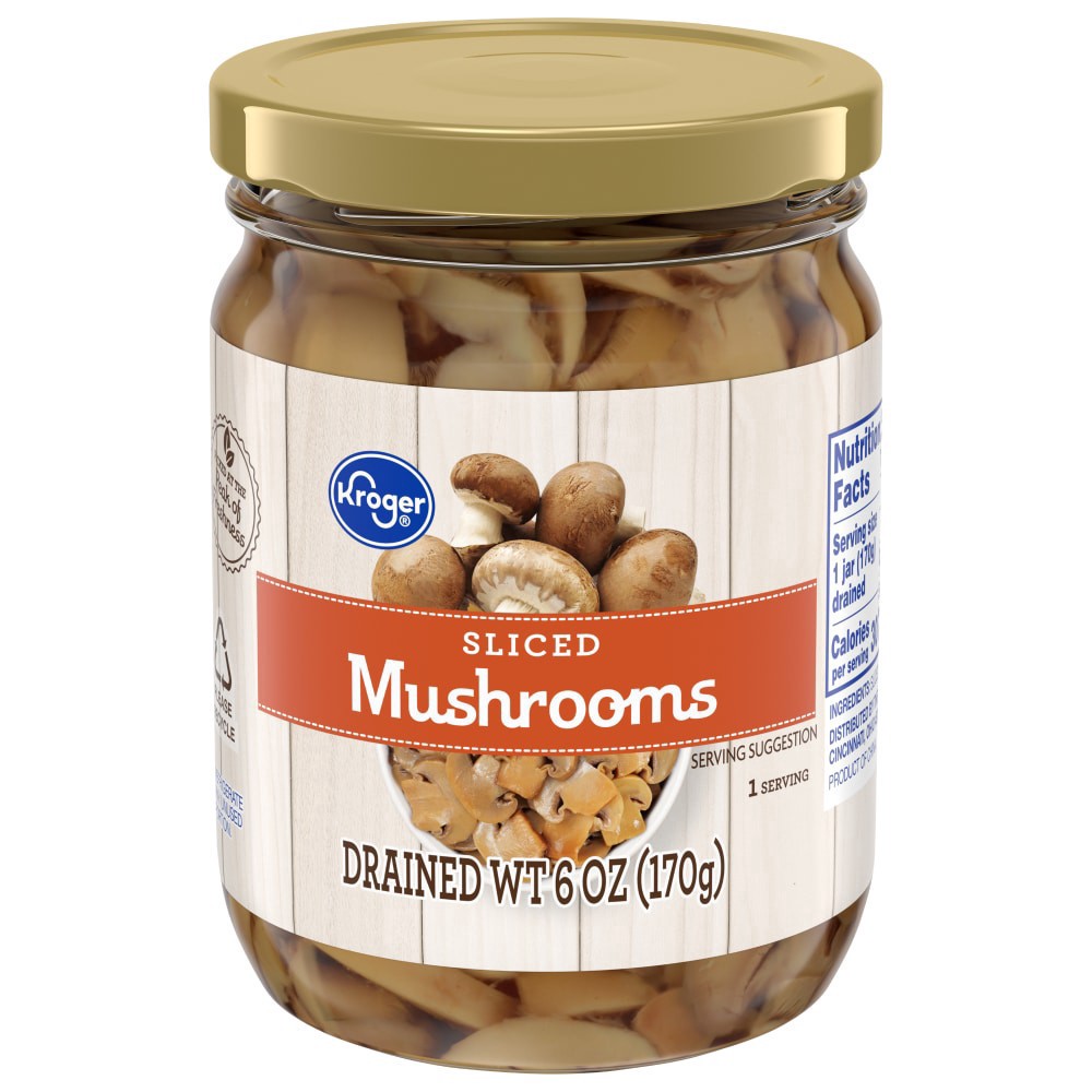 slide 2 of 4, Kroger Sliced Mushrooms, 6 oz