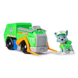 Paw Patrol Rocky's Recycle Truck Toy Vehicle with Collectible Action Figure