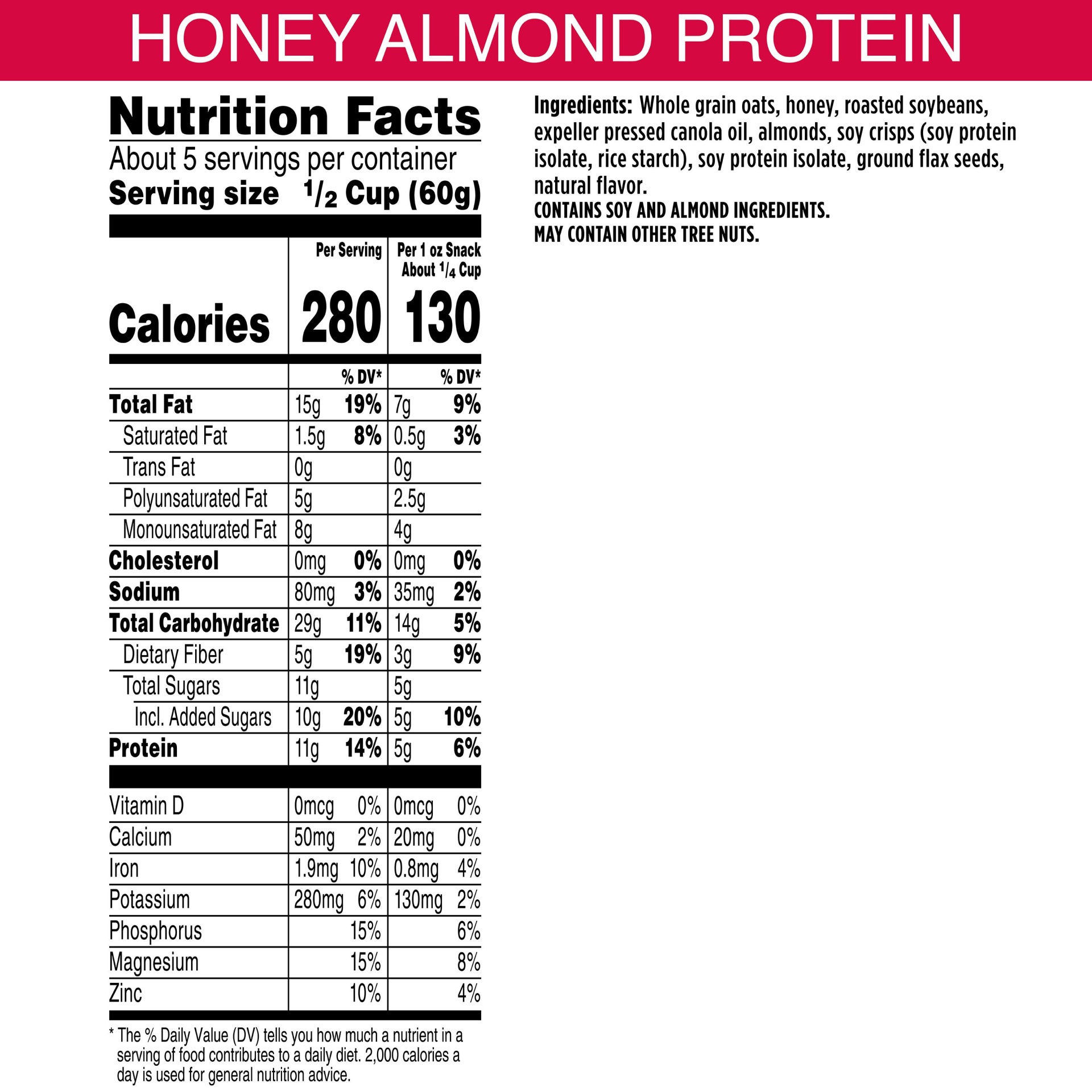 slide 3 of 4, Bear Naked Granola Kosher and Vegetarian Honey Almond, 11.2 oz