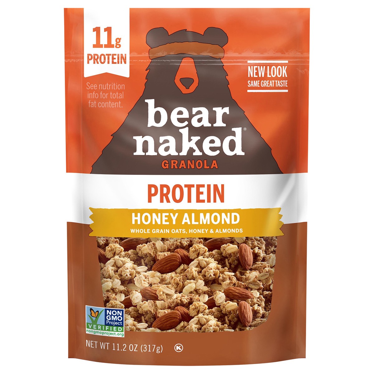 slide 7 of 9, Bear Naked Granola Cereal, Breakfast Snacks with Protein, Honey Almond, 11.2oz Bag, 1 Bag, 11.2 oz