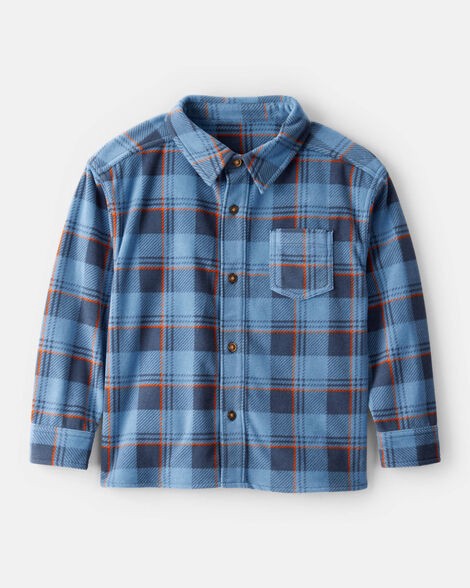 slide 1 of 2, Oshkosh Boys Plaid Button-Down Shirt Plaid 6, 1 ct