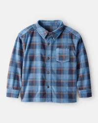 Oshkosh Boys Plaid Button-Down Shirt Plaid 6