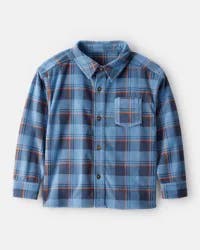 Oshkosh Boys Plaid Button-Down Shirt Plaid 6