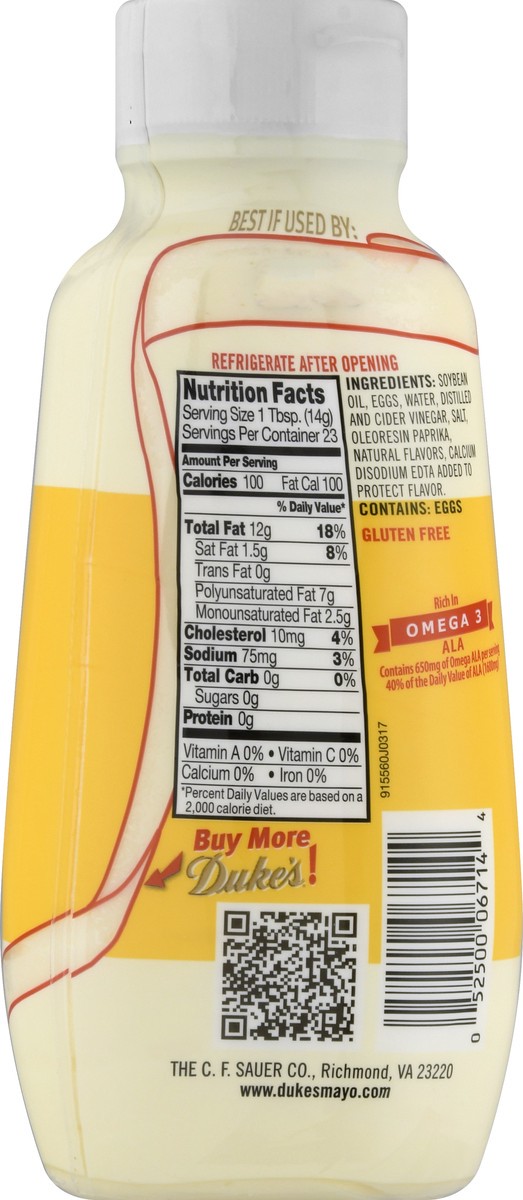 slide 10 of 12, Duke's Mayonnaise Squeeze, 11.5 oz