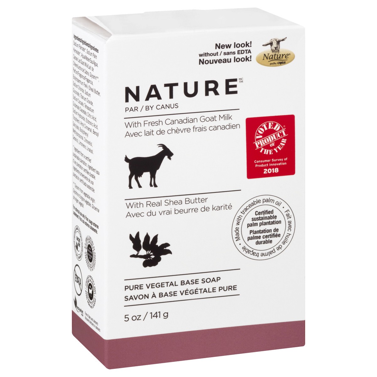 slide 7 of 12, Nature With Fresh Canadian Goat Milk Pure Vegetal Base Real Shea Butter Soap Bar 5 oz, 5 oz