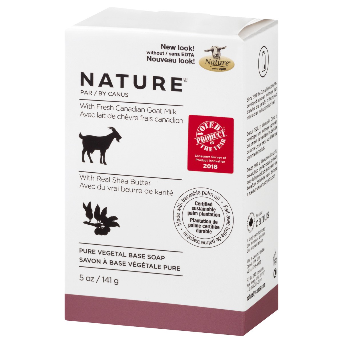 slide 8 of 12, Nature With Fresh Canadian Goat Milk Pure Vegetal Base Real Shea Butter Soap Bar 5 oz, 5 oz