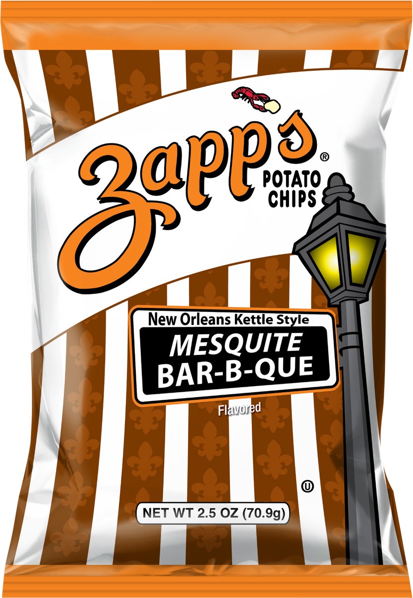 slide 5 of 12, Zapp's 2.5 oz Zapp's Mesquite Bar-B-Que New Orleans Kettle Style Potato Chips, 2.5 oz