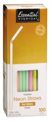 Essential Everyday Neon Flex Straws