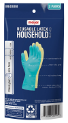 slide 10 of 17, Meijer Reusable Latex Household Gloves Med 2 pr, 2 PR      
