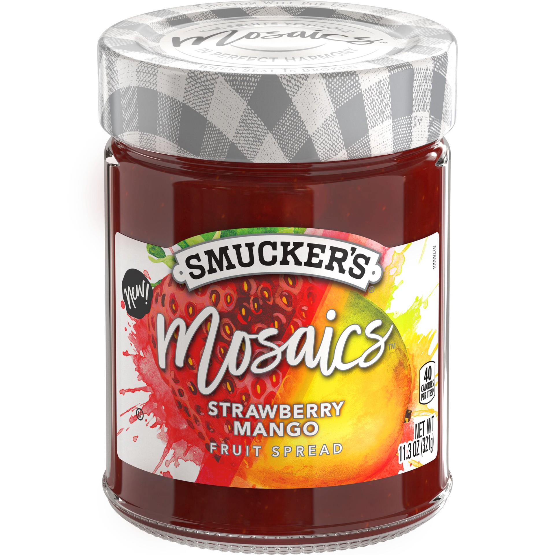 slide 1 of 5, Smucker's Smuckers Straw Mango Fruit Spread, 11.3 oz