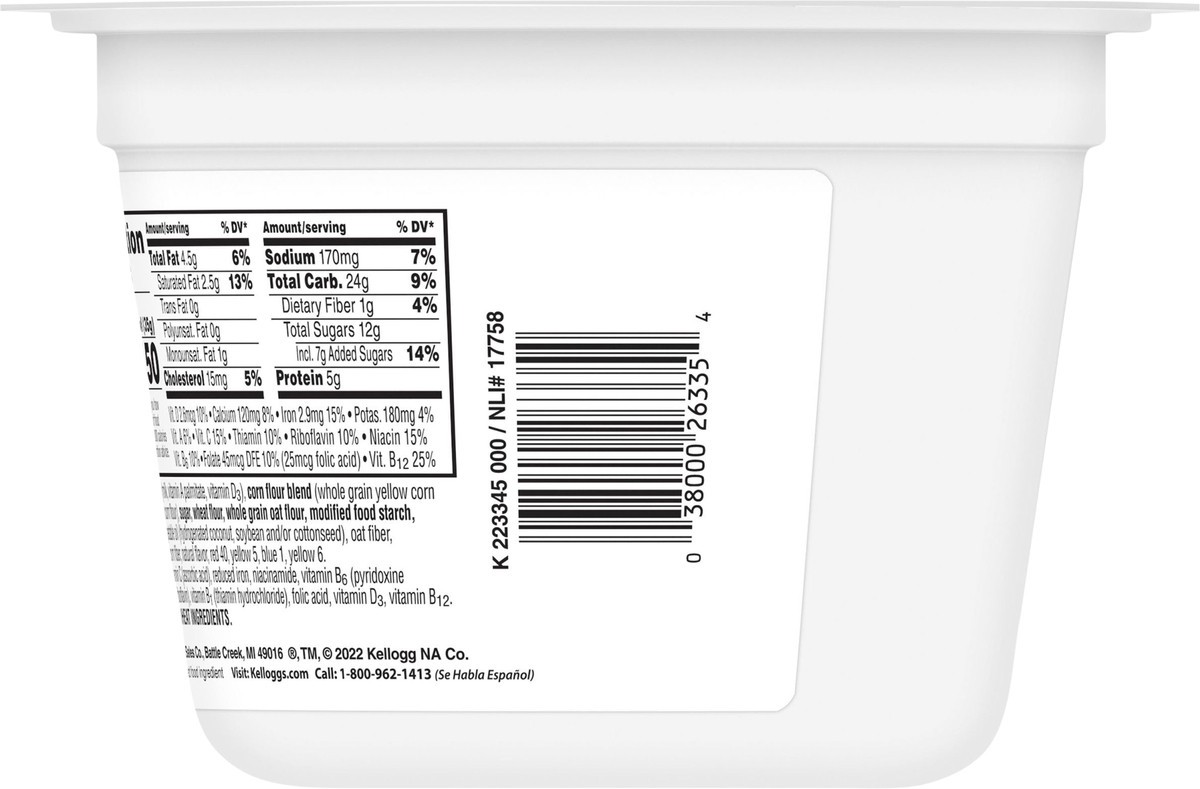 slide 8 of 14, Froot Loops Kellogg's Froot Loops Insta-Bowls Breakfast Cereal, Kids Snacks, Instant Cereal, 1.2oz Cup (1 Cup), 1.2 oz