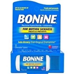 slide 1 of 1, Bonine Raspberry Flavored Tablets, 12 ct