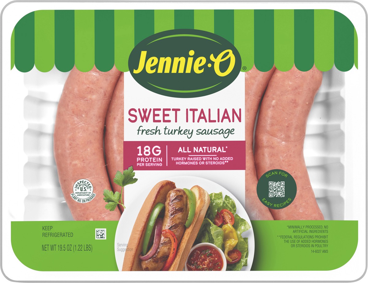 slide 4 of 7, Jennie-O Sweet Italian Fresh Turkey Sausage Links, 19.5 oz, 19.5 oz