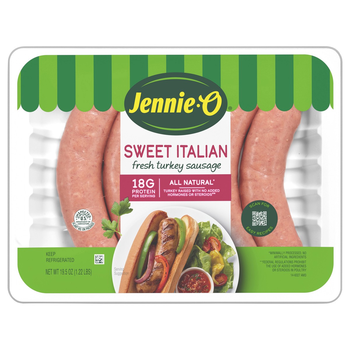 slide 1 of 7, Jennie-O Sweet Italian Fresh Turkey Sausage Links, 19.5 oz, 19.5 oz