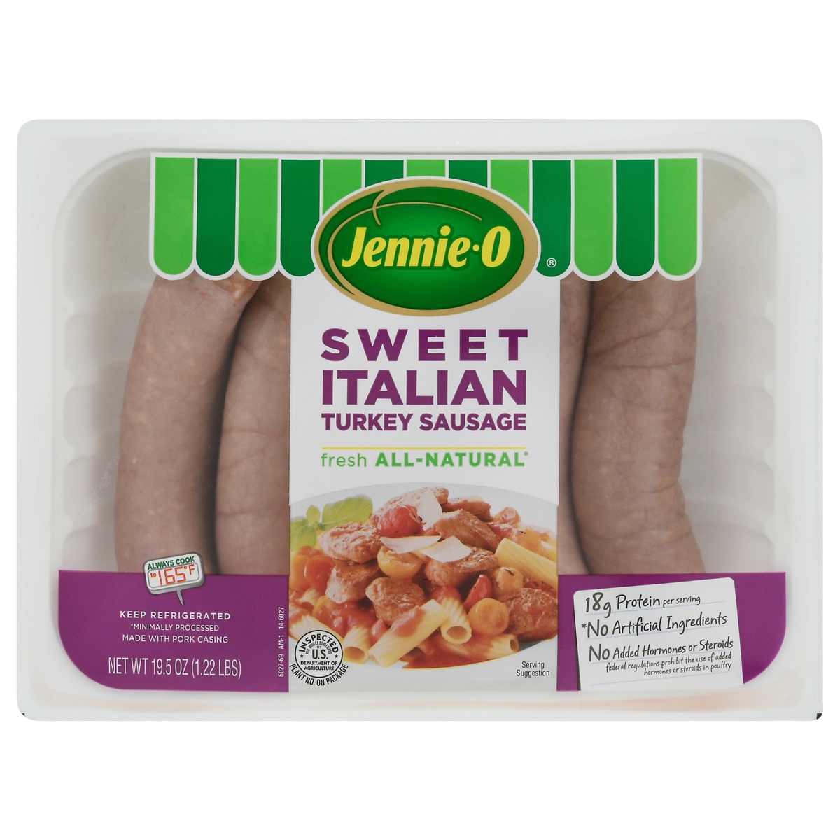 slide 1 of 6, Jennie-O Sweet Italian Turkey Sausage 19.5 oz, 19.5 oz