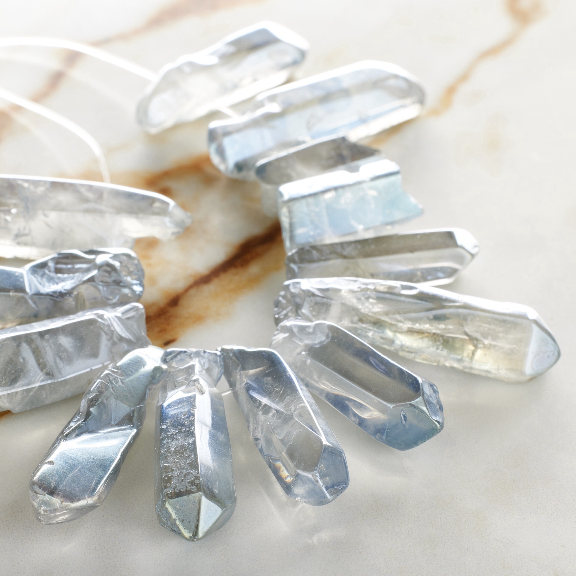 slide 3 of 3, Blue Luster Crystal Stone Nugget Beads By Bead Landing, 20mm-35mm