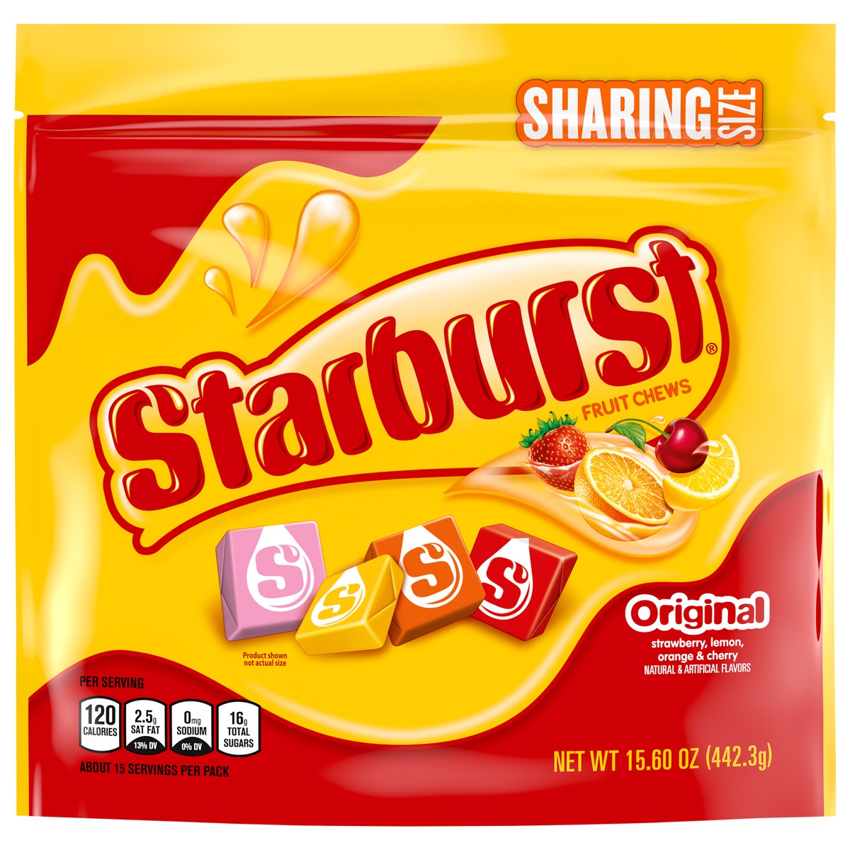 slide 1 of 9, Starburst Original Fruit Chews Chewy Candy Sharing Size, 15.6 oz