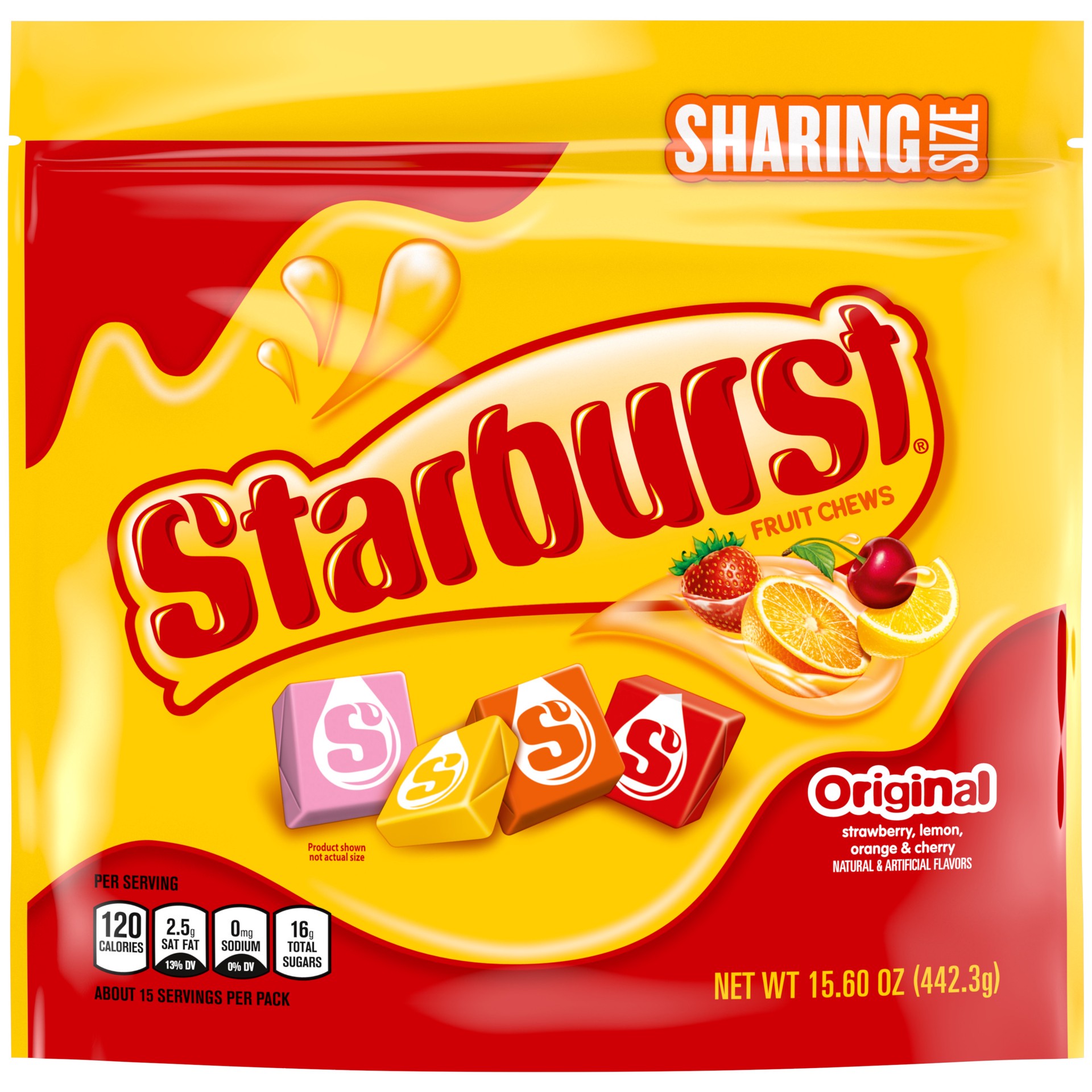 slide 1 of 9, STARBURST Original Fruit Chews Chewy Candy, Sharing Size, 15.6 oz Bag, 15.6 oz