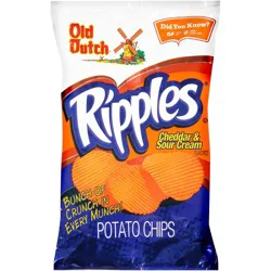 Old Dutch Ripples Cheddar Sour Cream Potato Chips