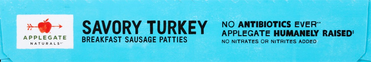 slide 5 of 7, Applegate Naturals Savory Turkey Breakfast Sausage Patties, 7.0 oz