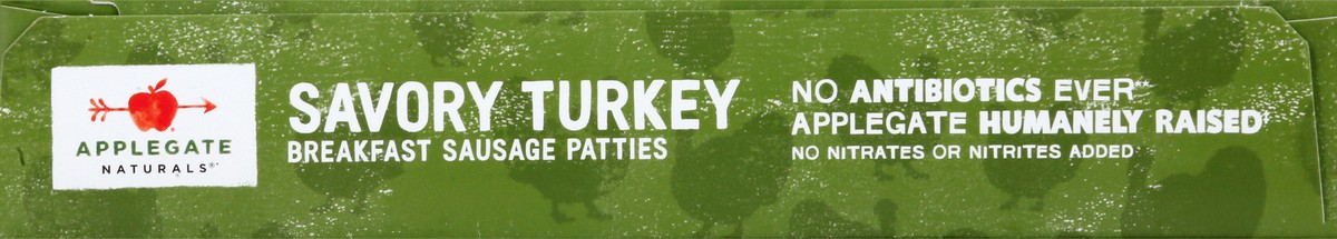 slide 4 of 7, Applegate Naturals Savory Turkey Breakfast Sausage Patties, 7.0 oz