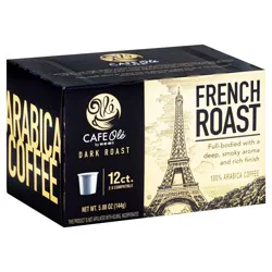 H-E-B Cafe Ole French Roast Dark Roast Single Serve Coffee Cups - 12 ct