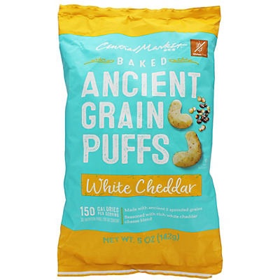 slide 1 of 1, Central Market Ancient Grains White Cheddar Puffs, 5 oz