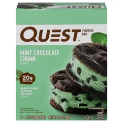 Quest Protein Bar, Mint Chocolate Chunk Flavor