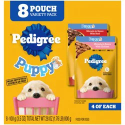Pedigree Puppy Chicken & Morsels Variety Pack - 8 ct