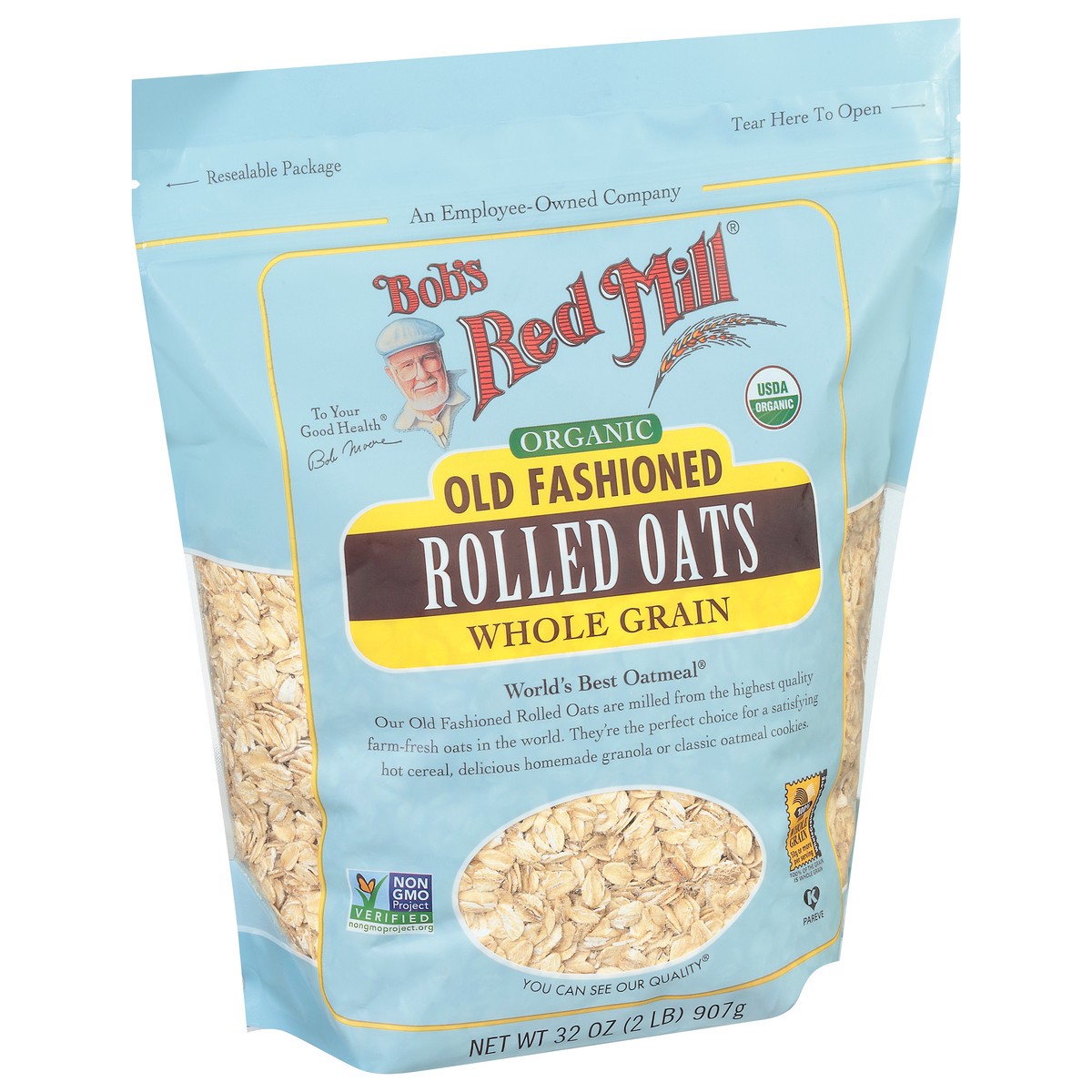 slide 2 of 9, Bob's Red Mill Organic Whole Grain Old Fashioned Rolled Oats 32 oz, 32 oz