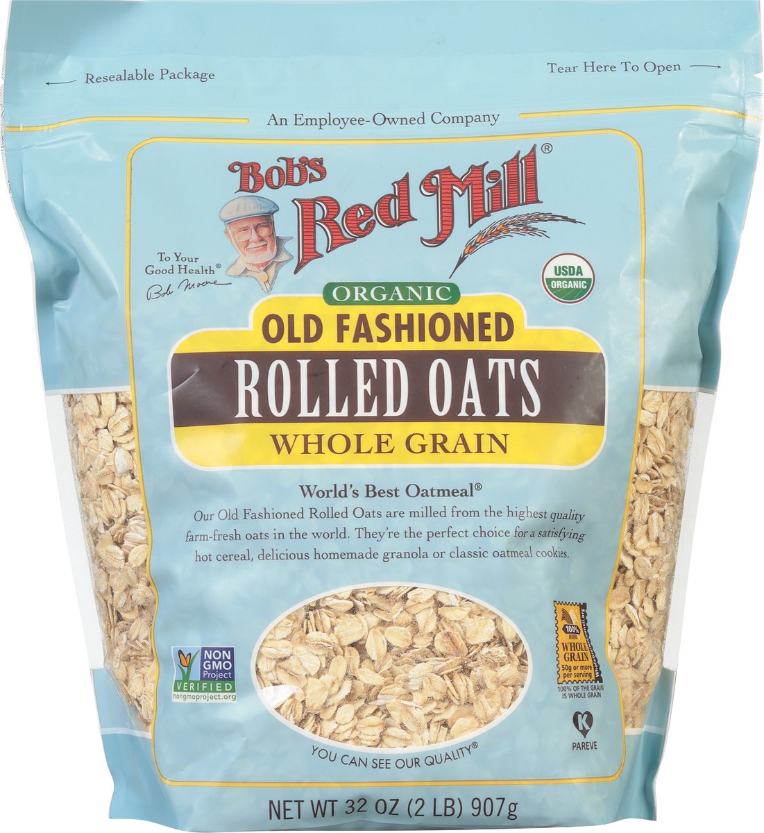 slide 6 of 9, Bob's Red Mill Organic Whole Grain Old Fashioned Rolled Oats 32 oz, 32 oz