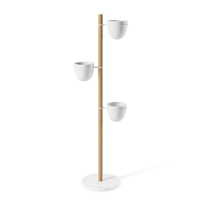 slide 1 of 8, Umbra Floristand Planter - White/Natural, 1 ct