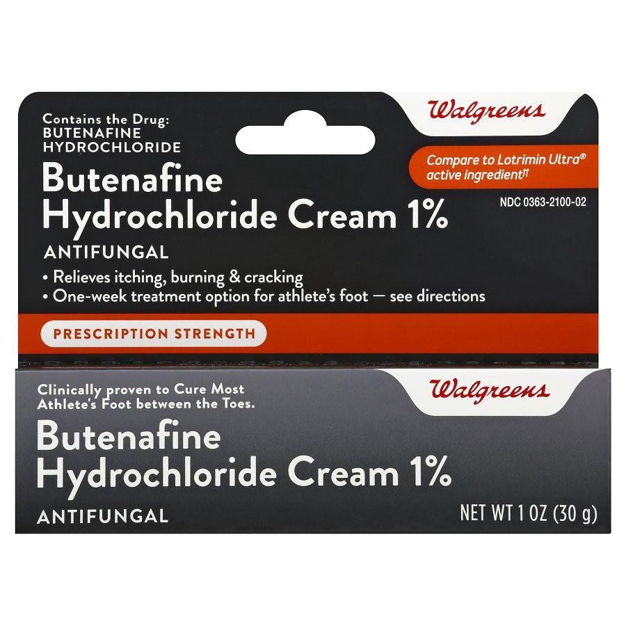 slide 1 of 5, Walgreens Butenafine Hydrochloride 1% Antifungal Cream, 1 oz