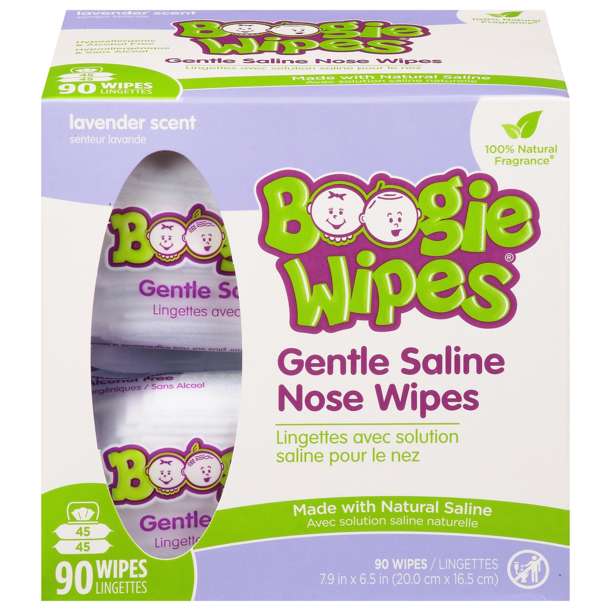 slide 1 of 13, Boogie Wipes Lavender, 90 ct