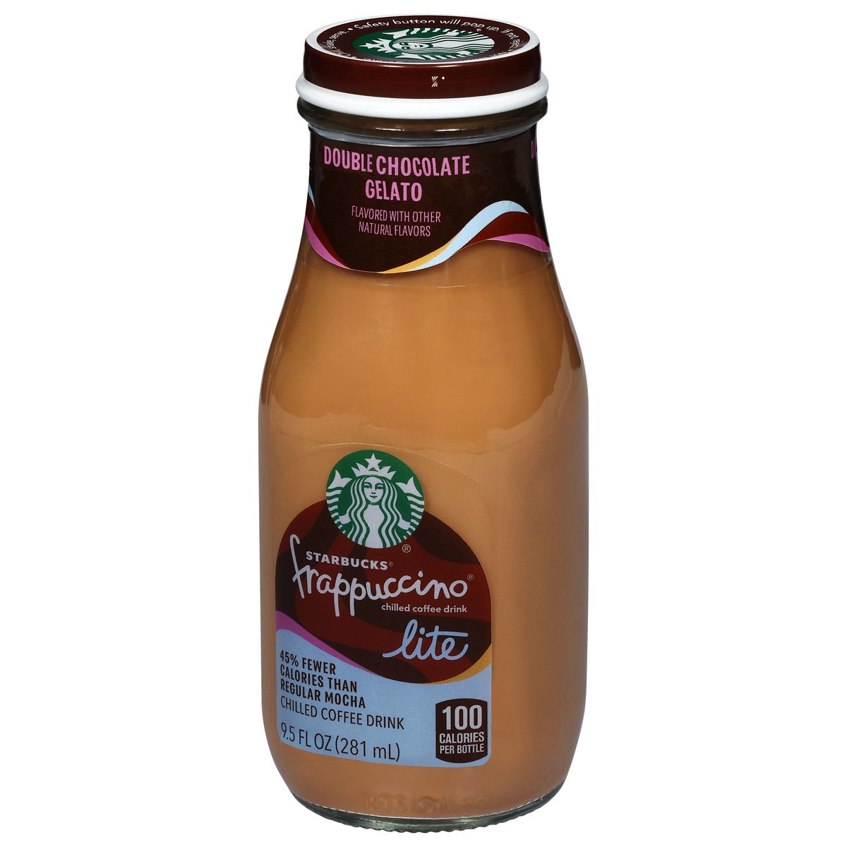 slide 3 of 14, Starbucks Frappuccino Chilled Coffee Drink Lite Double Chocolate Gelato 9.5 Fl Oz, 9.5 fl oz