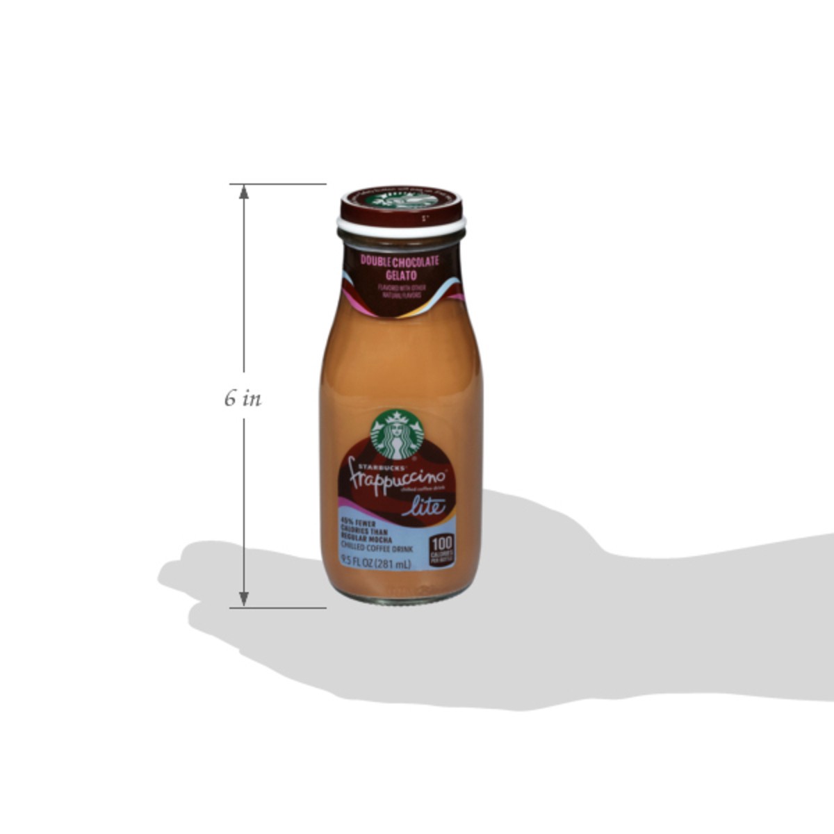 slide 5 of 14, Starbucks Frappuccino Chilled Coffee Drink Lite Double Chocolate Gelato 9.5 Fl Oz, 9.5 fl oz