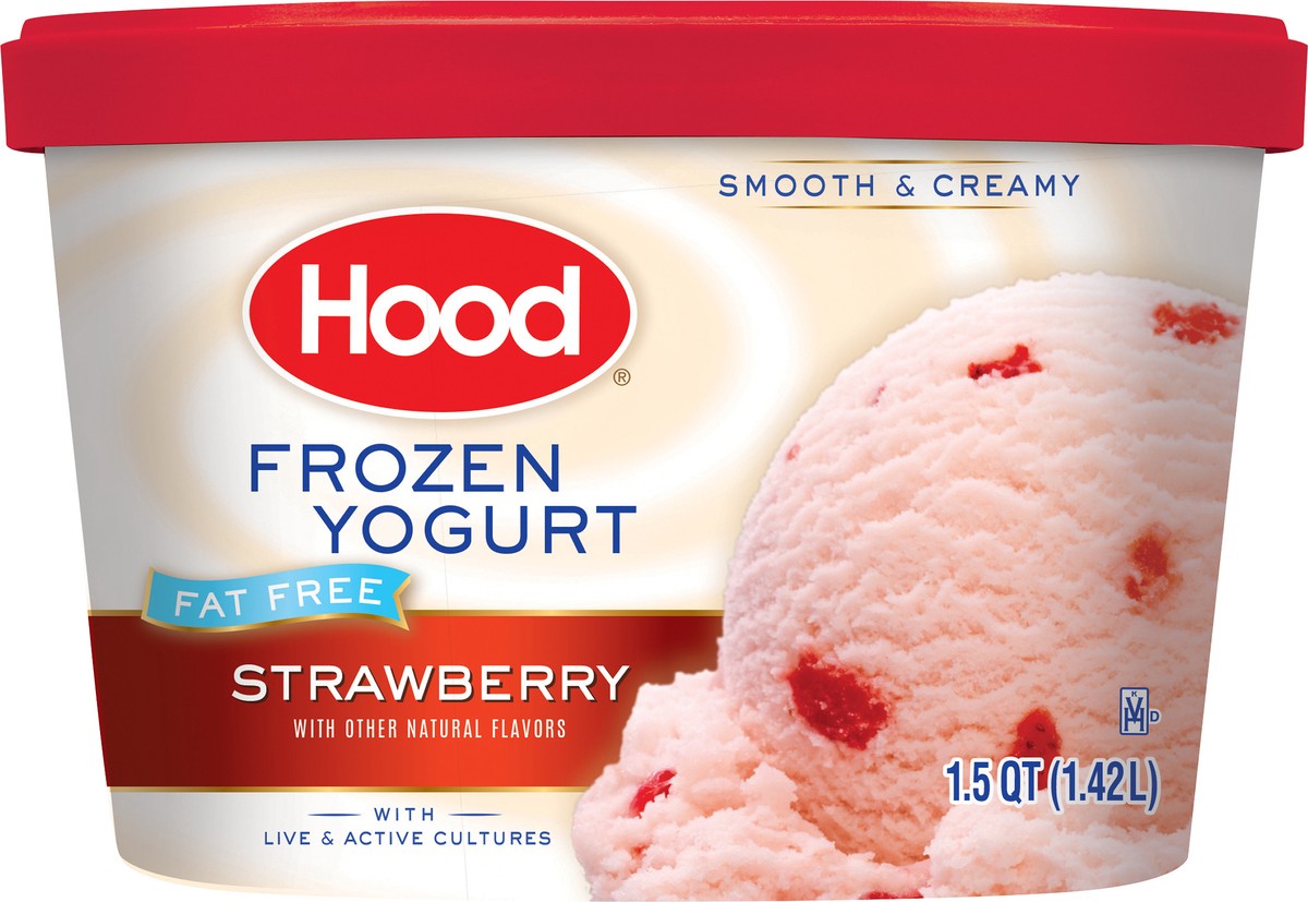 slide 4 of 4, Hood Strawberry Fat Free Frozen Yogurt, 48 oz