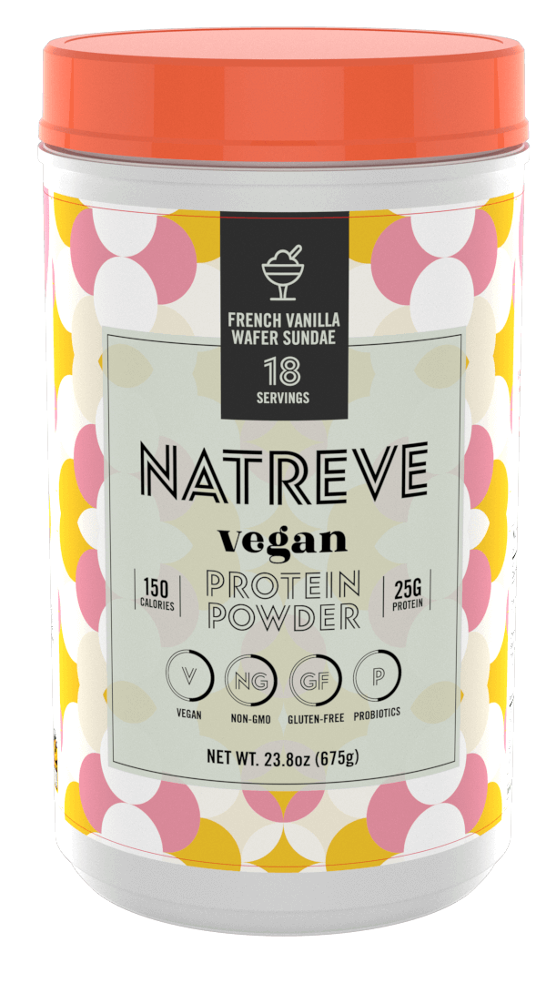 Natreve Vegan Protein Powder French Vanilla Wafer Sundae 23.8 oz Shipt