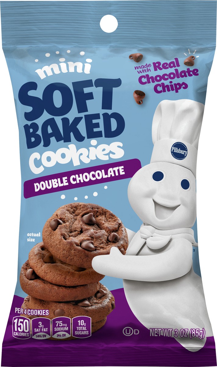 slide 6 of 9, Pillsbury Mini Double Chocolate Soft Baked Cookies, 3 oz