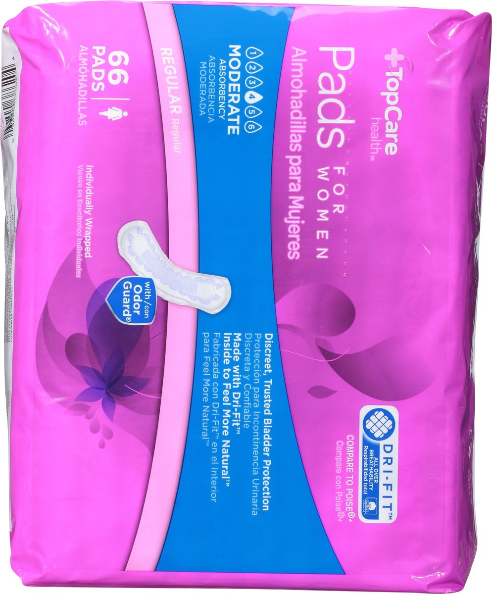 slide 14 of 14, TopCare Health Womens Moderate Regular Pads 66 ea, 66 ea