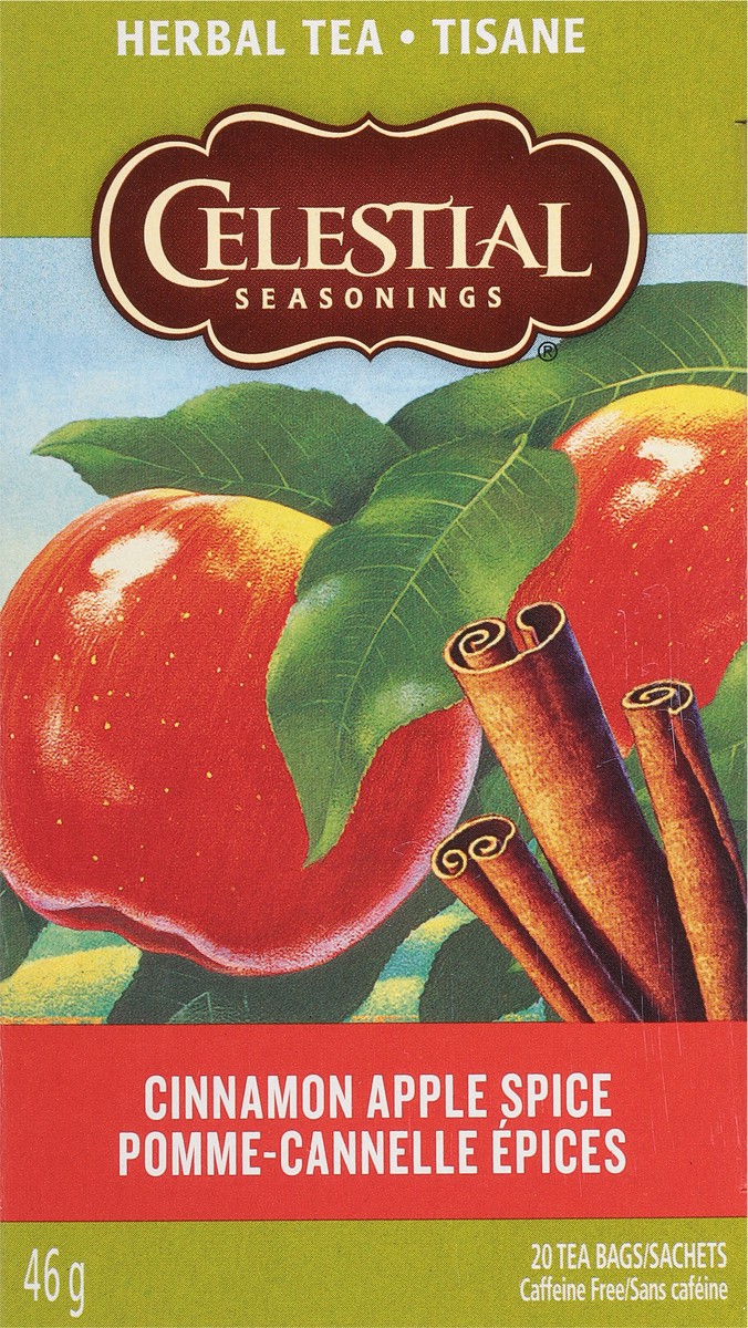 slide 2 of 14, Celestial Seasonings Caffeine Free Cinnamon Apple Spice Herbal Tea 20 Tea Bags, 20 ct
