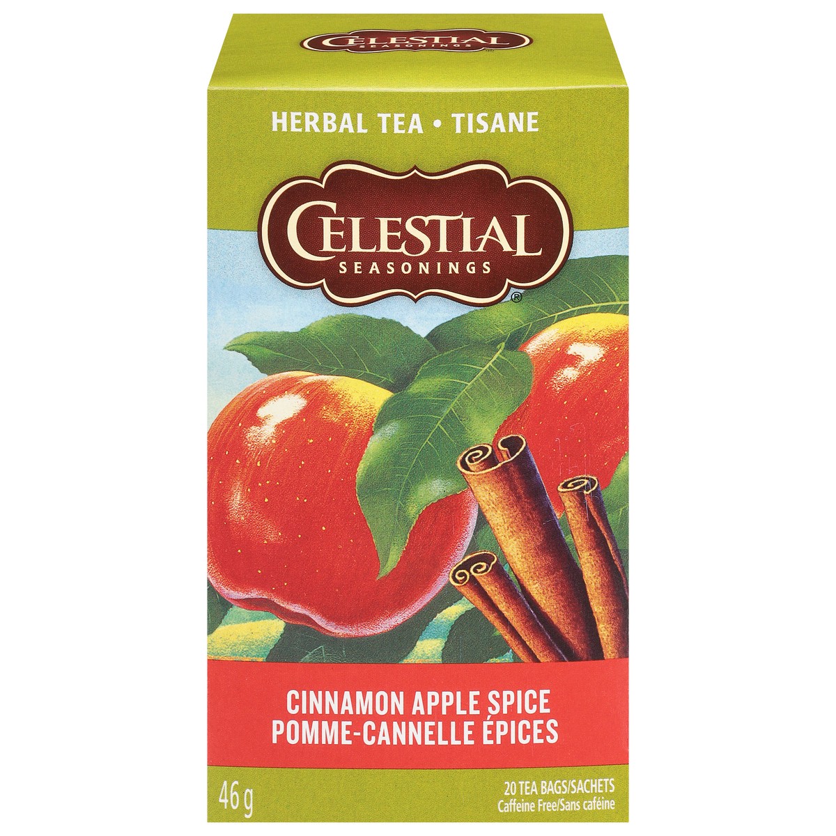slide 1 of 14, Celestial Seasonings Caffeine Free Cinnamon Apple Spice Herbal Tea 20 Tea Bags, 20 ct