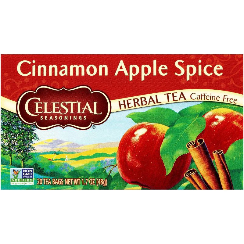 slide 1 of 14, Celestial Seasonings Caffeine Free Cinnamon Apple Spice Herbal Tea 20 Tea Bags - 20 ct, 20 ct