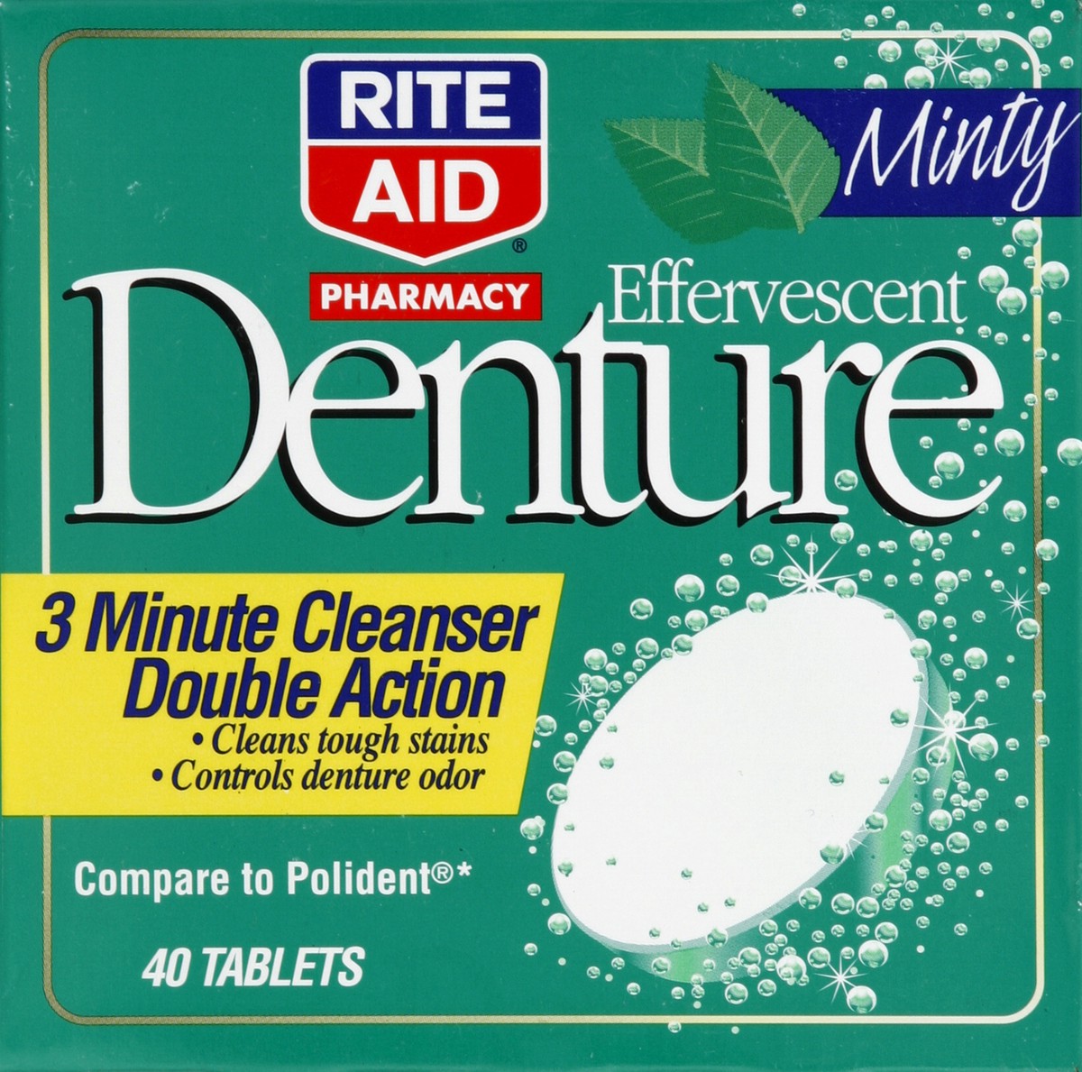 slide 4 of 5, Rite Aid Ra Denture Tab, 40 ct